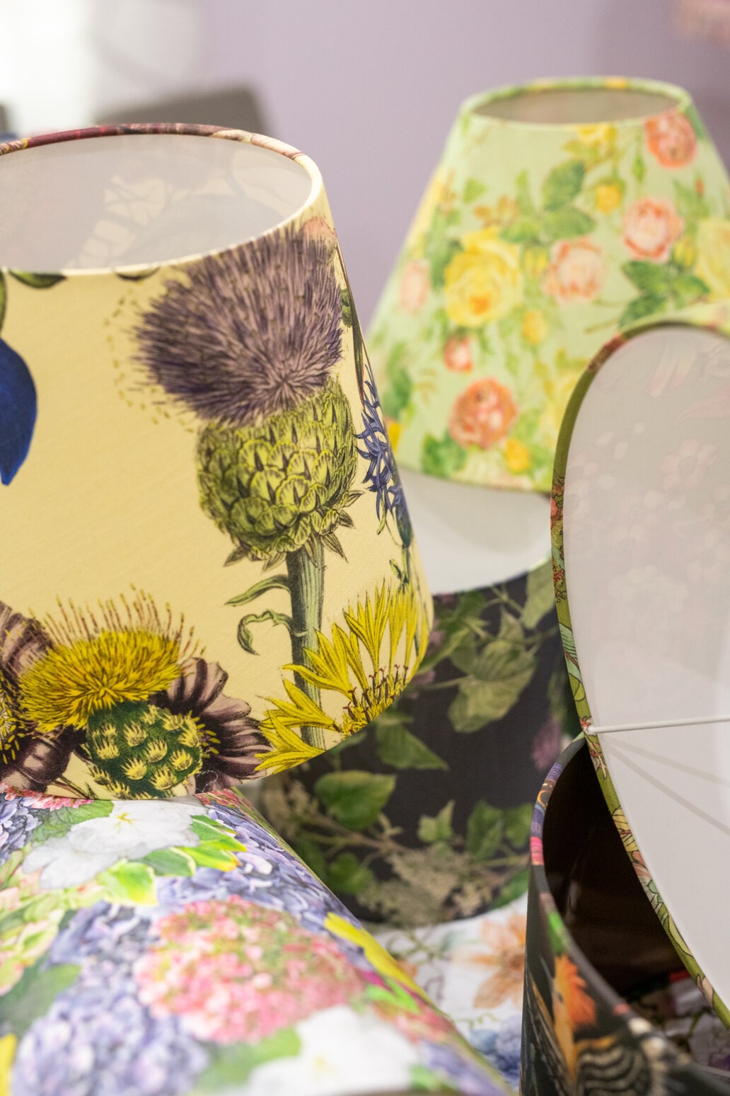 Floral lampshades