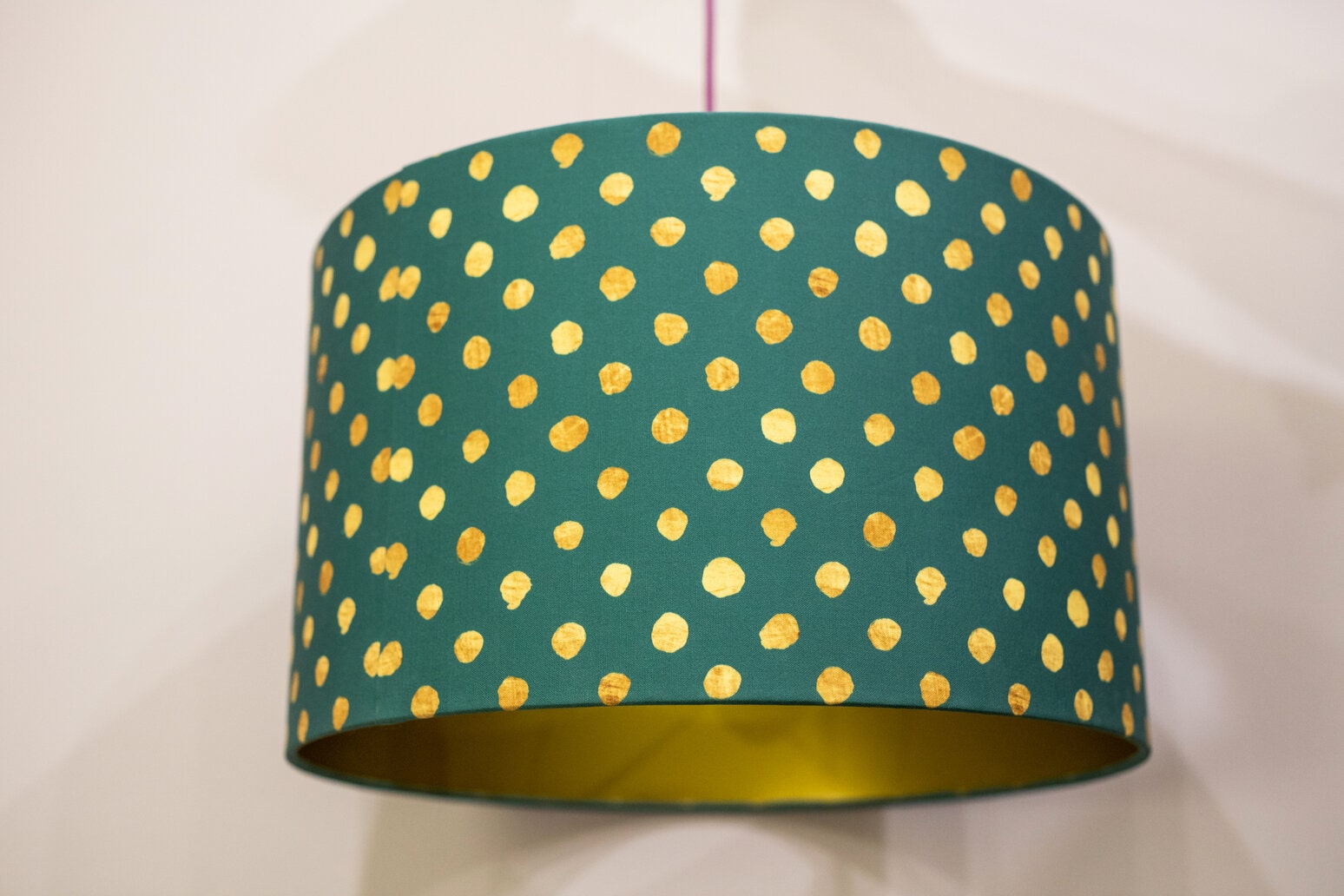 Green yellow dotted chandelier